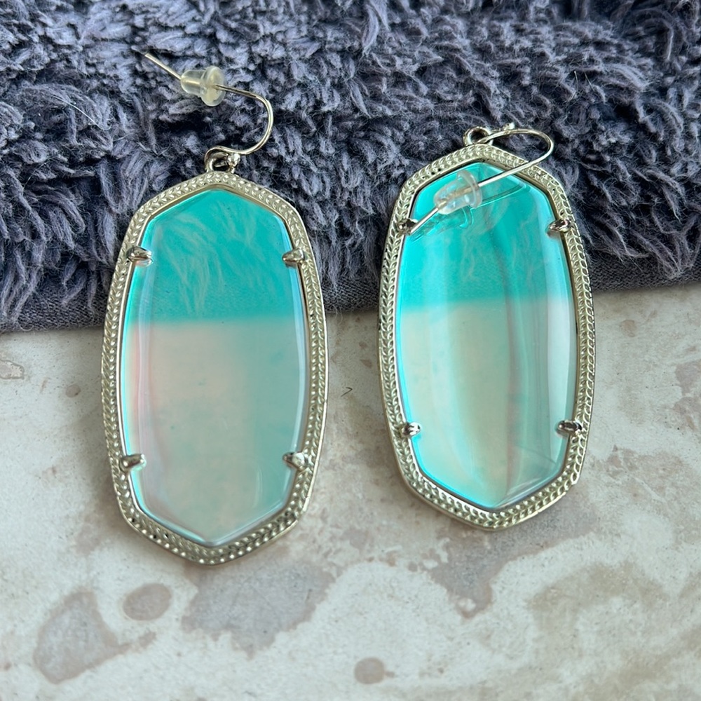 Kendra Scott Elle Gold Drop Earrings in Dichroic Glass